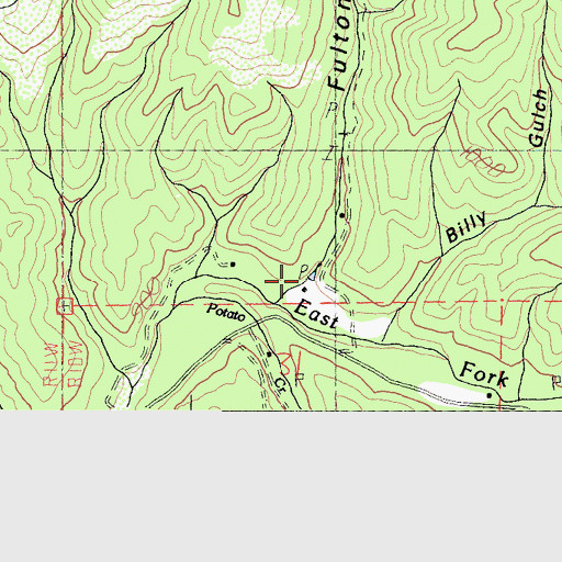 Topographic Map of Fulton Gulch, CA
