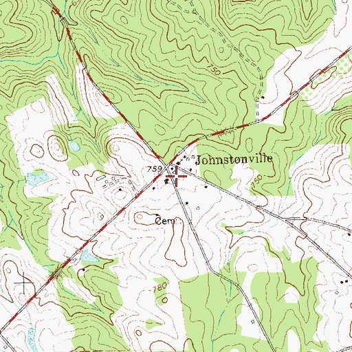 Topographic Map of Lamar County Fire and Rescue Station 4 Johnstonville, GA