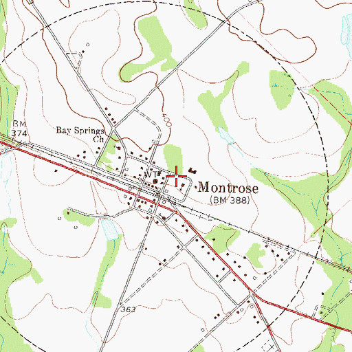 Topographic Map of Laurens County Fire Department Station 1 Montrose, GA