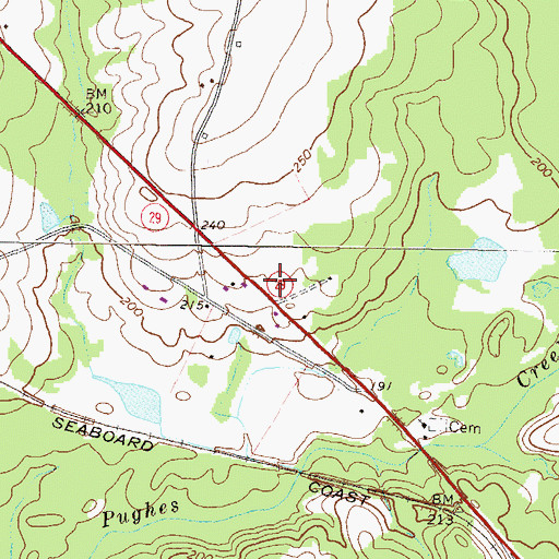 Topographic Map of Laurens County Fire Department Station 8 Minter, GA