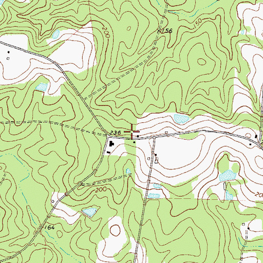Topographic Map of Jeff Davis County Fire Department Station 3 Altamaha, GA
