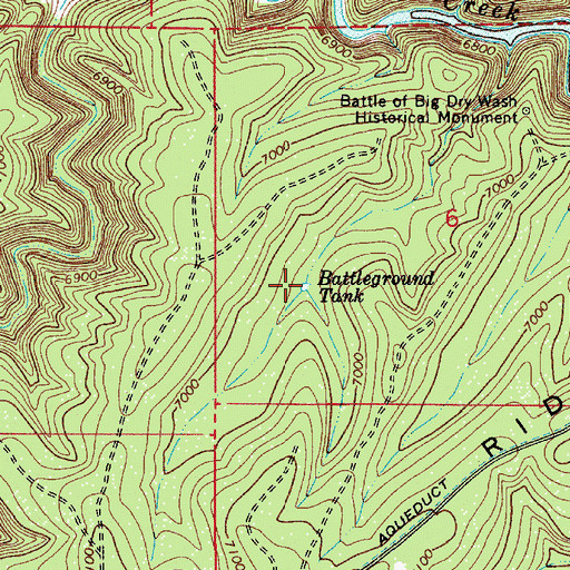 Topographic Map of Battleground Tank, AZ
