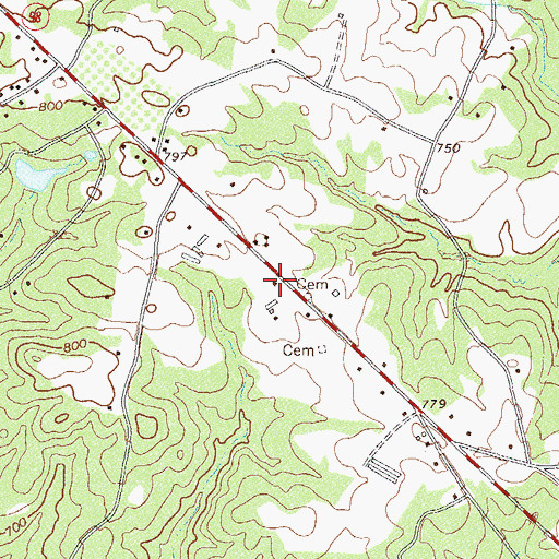 Topographic Map of Georgia Forestry Commission Madison Office, GA