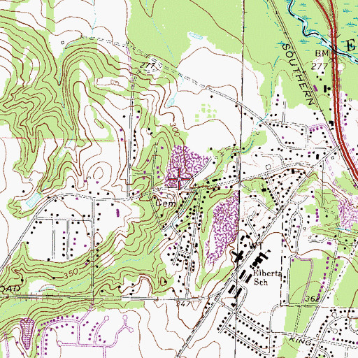 Topographic Map of Houston County Fire Department Station 6, GA