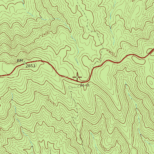 Topographic Map of Murray County Fire Department Station 6, GA