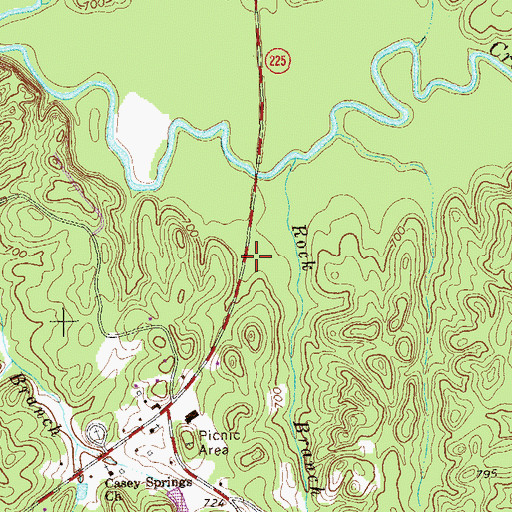 Topographic Map of Murray County Fire Department Station 5, GA