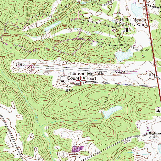 Topographic Map of McDuffie County Fire Department Station 2, GA