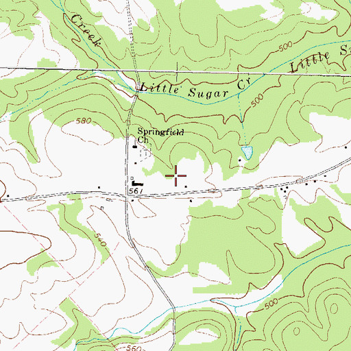 Topographic Map of Morgan County Fire Rescue Department Station 8, GA