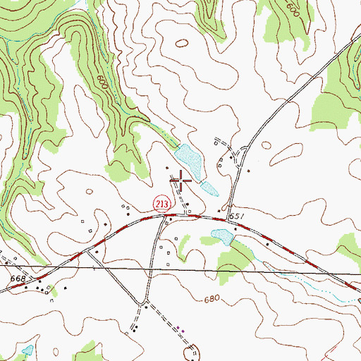 Topographic Map of Morgan County Fire Rescue Department Station 7, GA