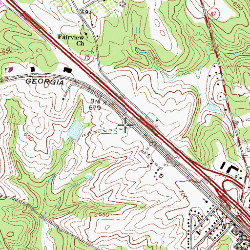 Topographic Map of Georgia Fire Academy, GA