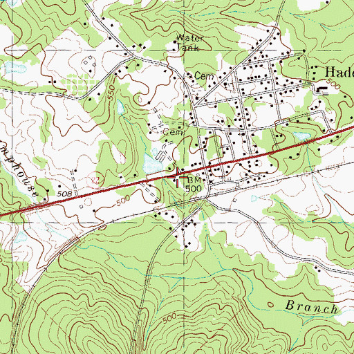 Topographic Map of Jones County Fire Department Station 2, GA