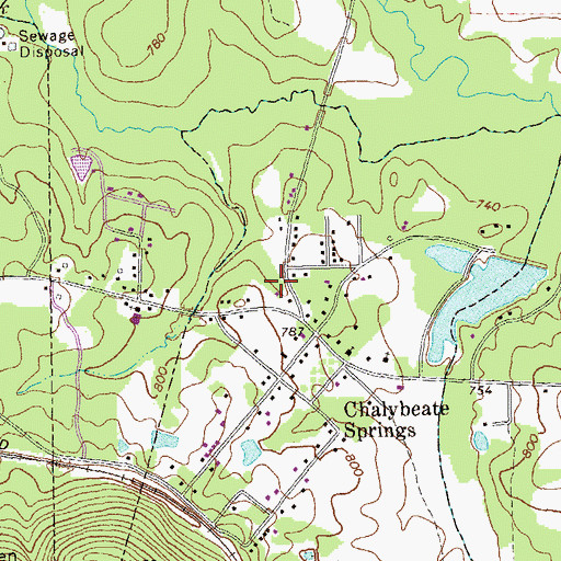 Topographic Map of Meriwether County Volunteer Fire Department Station 11, GA