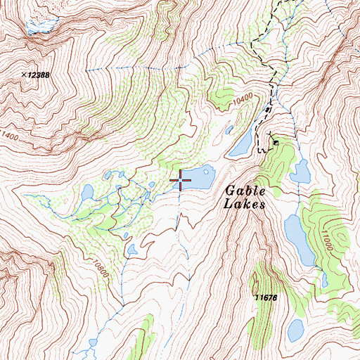 Topographic Map of Gable Lakes, CA