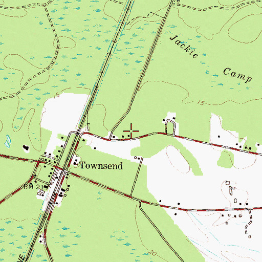 Topographic Map of McIntosh County Fire Department Townsend Station, GA