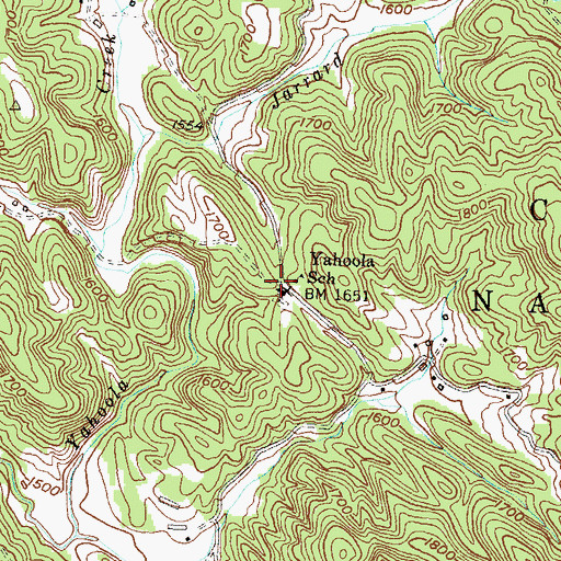 Topographic Map of Dahlonega - Lumpkin County Volunteer Fire Department Station 3, GA
