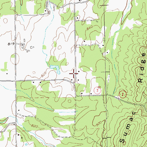 Topographic Map of Murray County Fire Department Station 4, GA
