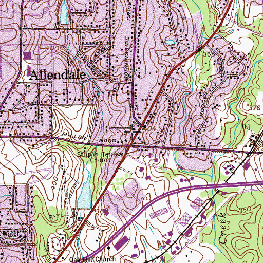 Topographic Map of Columbus Fire and Emergency Medical Services Station 11, GA