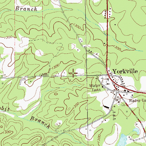 Topographic Map of Paulding County Fire and Rescue Bureau Station 7, GA