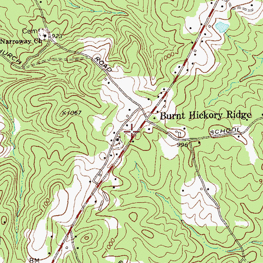 Topographic Map of Paulding County Fire and Rescue Bureau Station 6, GA