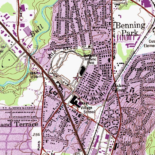 Topographic Map of Columbus Fire and Emergency Medical Services Station 10, GA