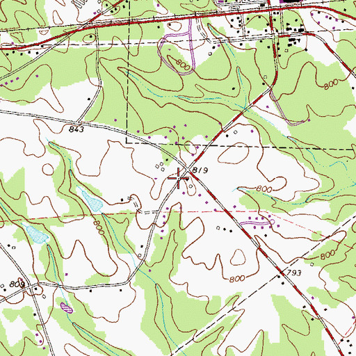 Topographic Map of Oconee County Fire Department Station 7, GA
