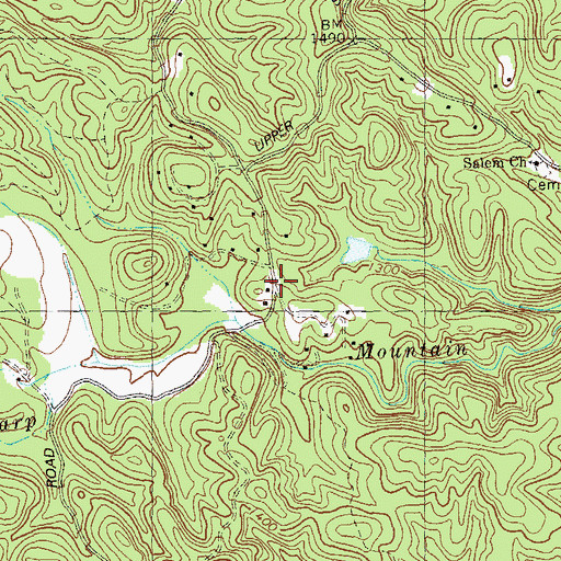 Topographic Map of Pickens County Fire and Rescue Department Station 8 - 2, GA