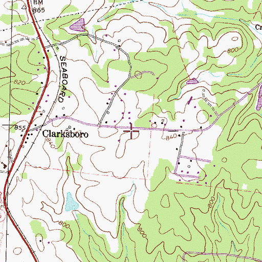 Topographic Map of South Jackson Volunteer Fire Department, GA