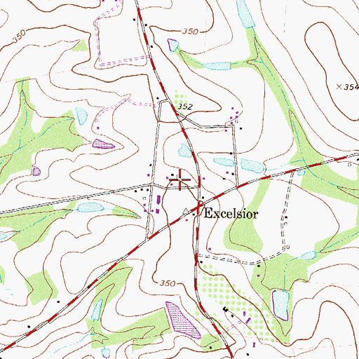 Topographic Map of Excelsior Volunteer Fire Department, GA