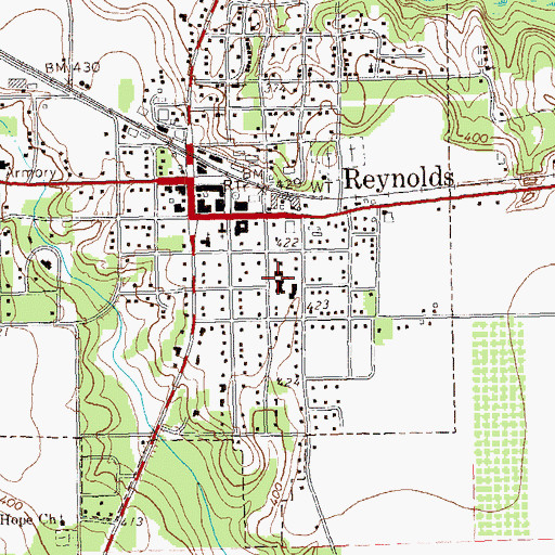 Topographic Map of Taylor County Fire and Rescue Department Reynolds Station, GA