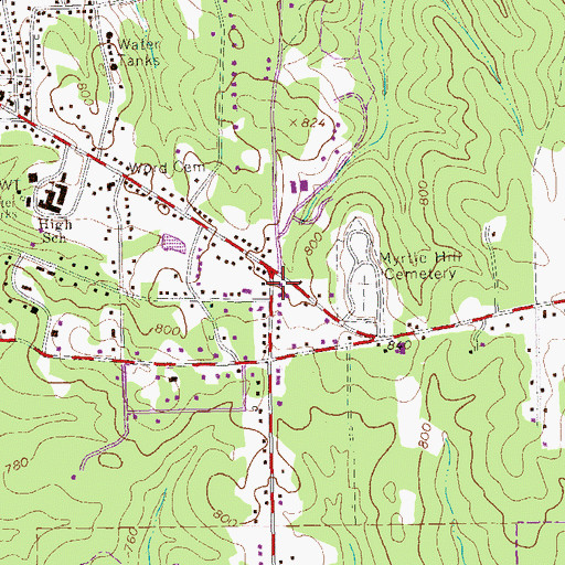 Topographic Map of Troup County Fire Department Station 11, GA