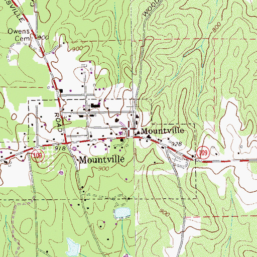 Topographic Map of Troup County Fire Department Station 9, GA