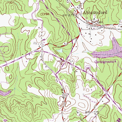 Topographic Map of Troup County Fire Department Station 10, GA