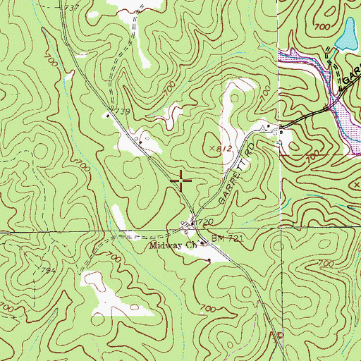 Topographic Map of Troup County Fire Department Station 3, GA