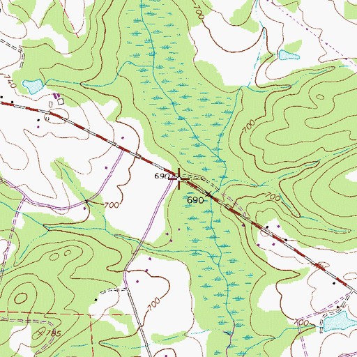 Topographic Map of Walton County Fire Rescue Department Station 10, GA