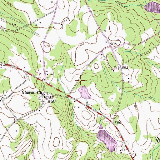 Topographic Map of Walton County Fire Rescue Department Station 13, GA