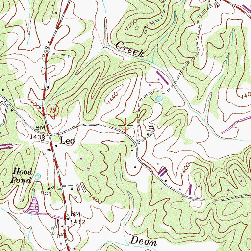 Topographic Map of White County Fire Department Station 4, GA