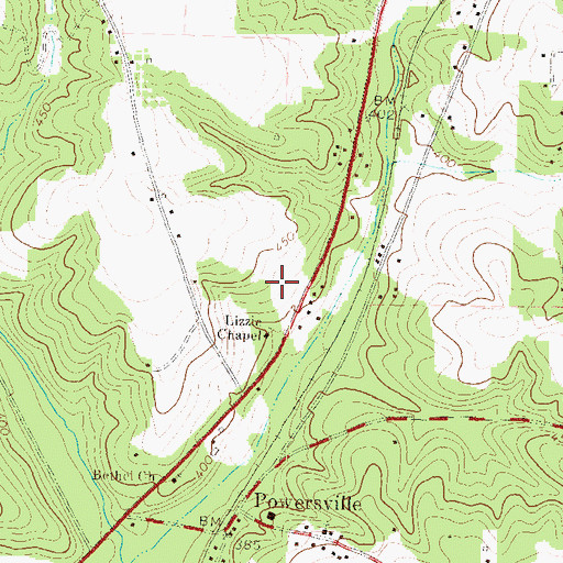 Topographic Map of Peach County Fire Department Station 1, GA