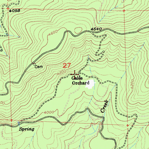 Topographic Map of Gales Orchard, CA