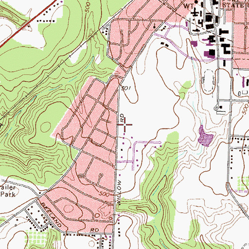 Topographic Map of Peach County Fire Department Station 3, GA