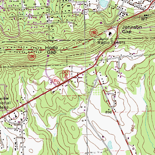 Topographic Map of Talbot County Fire Department Flint Hill Station, GA
