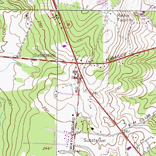 Topographic Map of Augusta Fire Department Station 17, GA