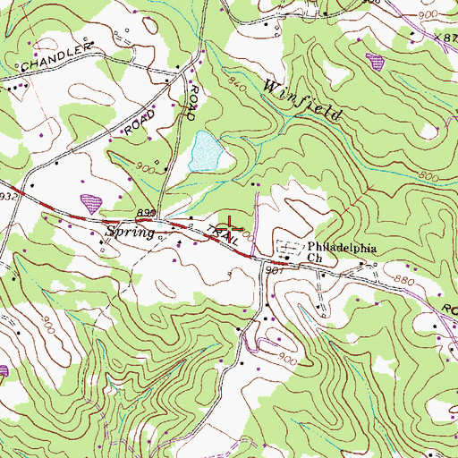 Topographic Map of Rockdale County Fire Department Station 5, GA