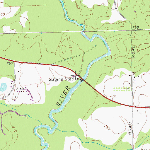 Topographic Map of Spalding County Fire Department Station 5, GA