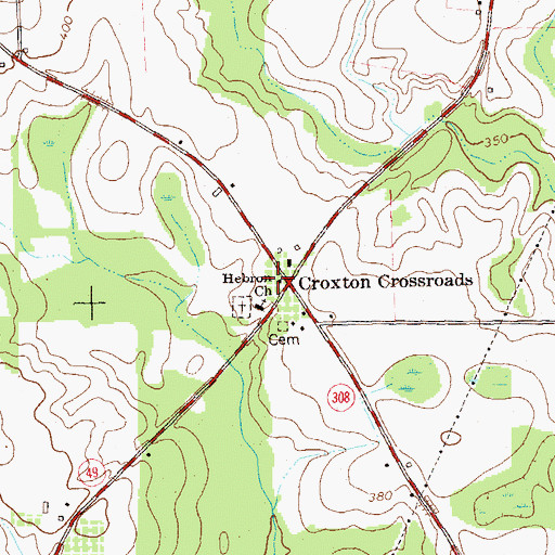 Topographic Map of Southwest Sumter Volunteer Fire Department, GA