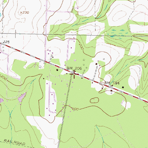 Topographic Map of East Brooks Volunteer Fire Department, GA