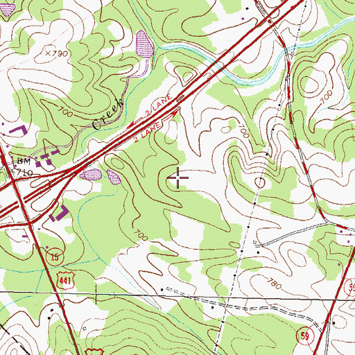 Topographic Map of Banks County Fire and Emergency Medical Services Station 310, GA