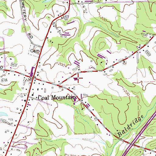Topographic Map of Forsyth County Fire Department Station 12, GA