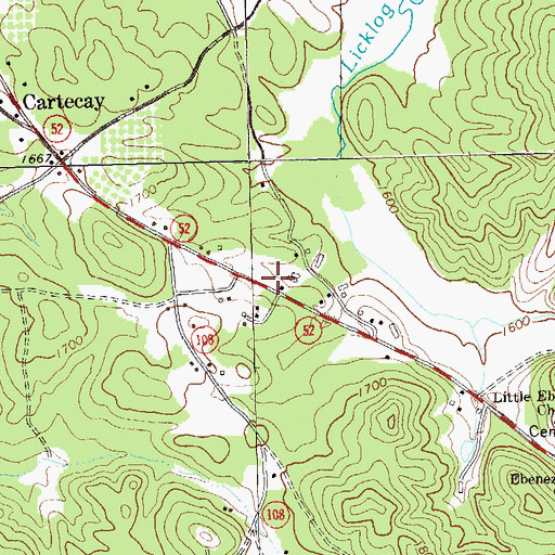 Topographic Map of Gilmer County Fire Department Station 2, GA