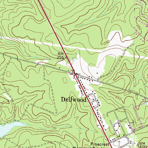 Topographic Map of Emanuel County Volunteer Fire Department Station 4, GA