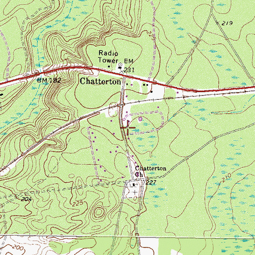 Topographic Map of Coffee County Fire and Rescue Department Station 15, GA
